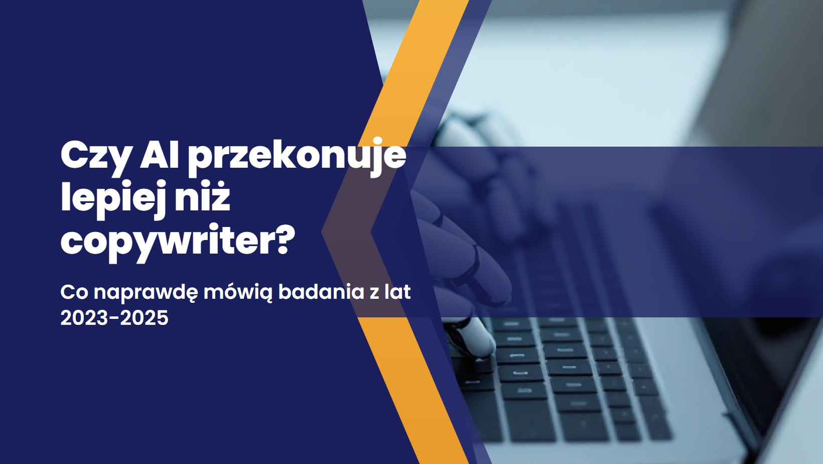 dlon robota i dlon czlowieka piszace na klawiaturze laptopa