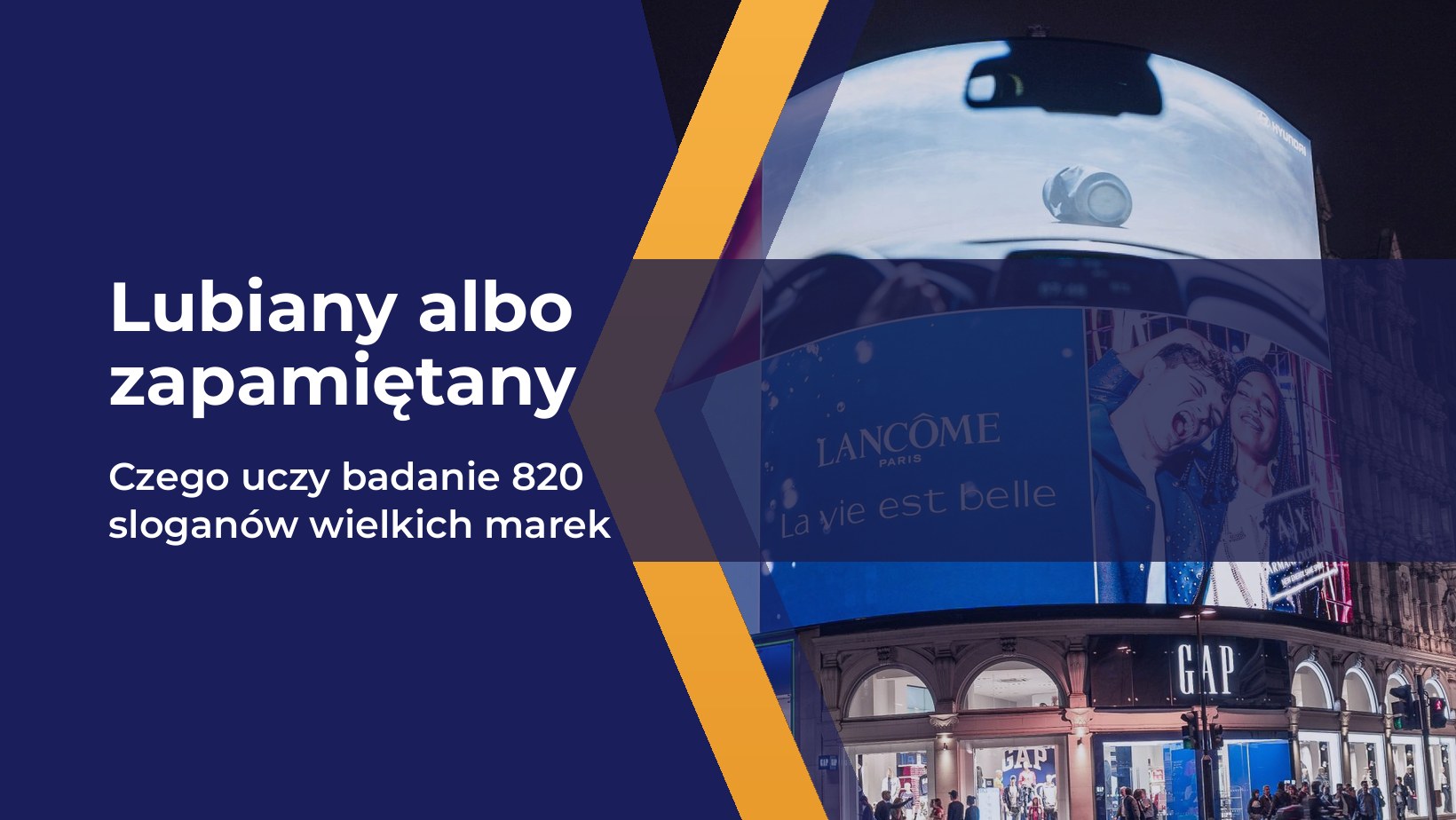 podswietlone billboardy wielkich marek na Piccadilly Circus noca, slogany reklamowe w przestrzeni miejskiej