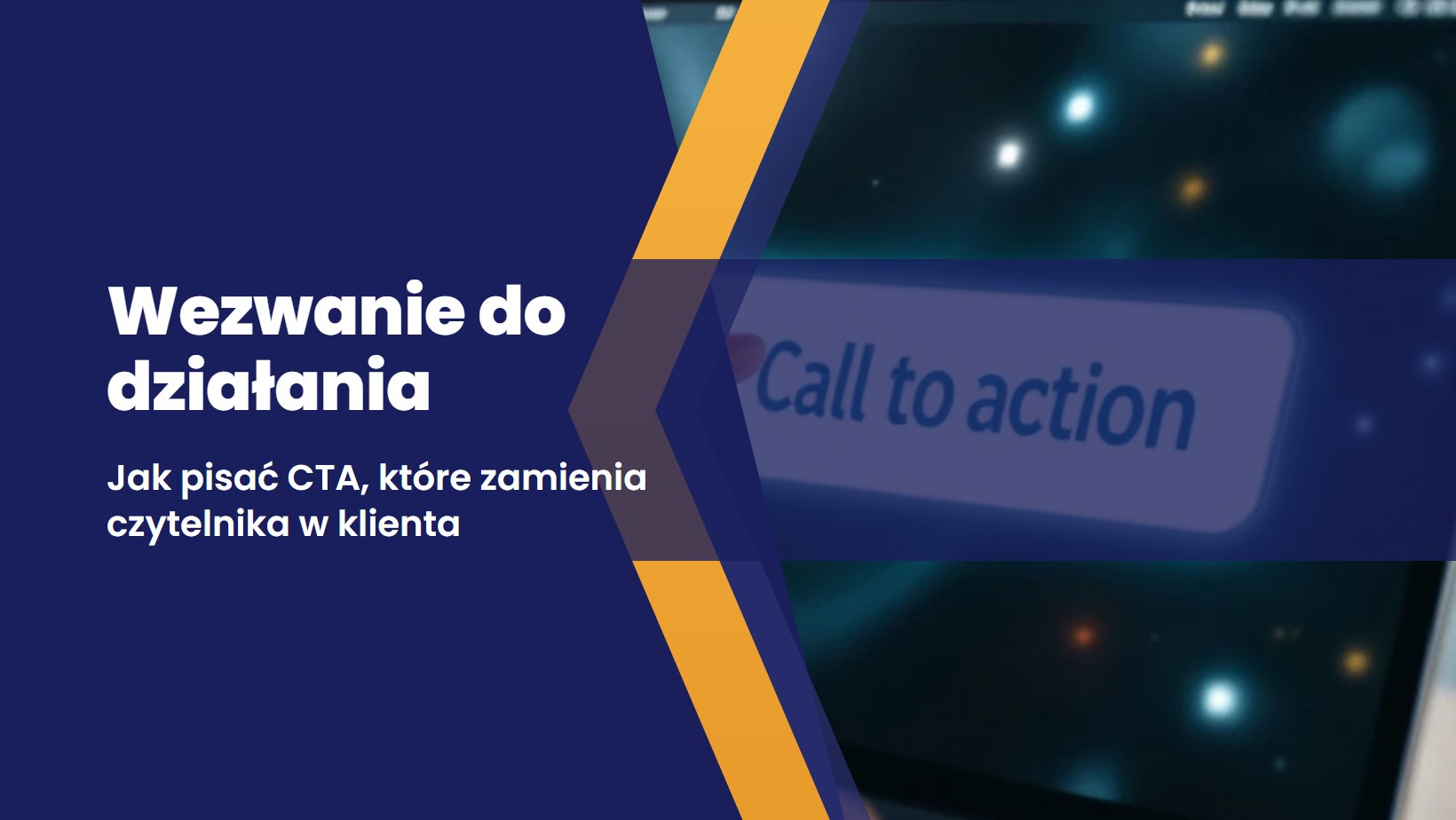 przycisk wezwania do dzialania z kursorem myszy na ekranie, symbol call to action w copywritingu